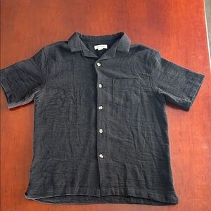 Cotton On Men's Textured Black Casual Shirt